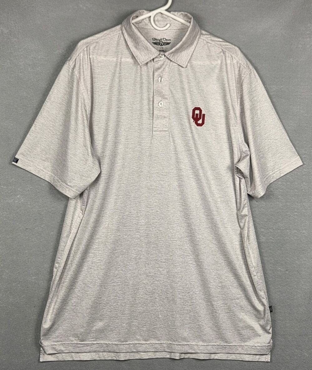 Straight Down Polo Oklahoma Sooners Logo Mens Large